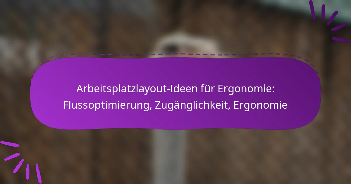 Arbeitsplatzlayout-Ideen für Ergonomie: Flussoptimierung, Zugänglichkeit, Ergonomie