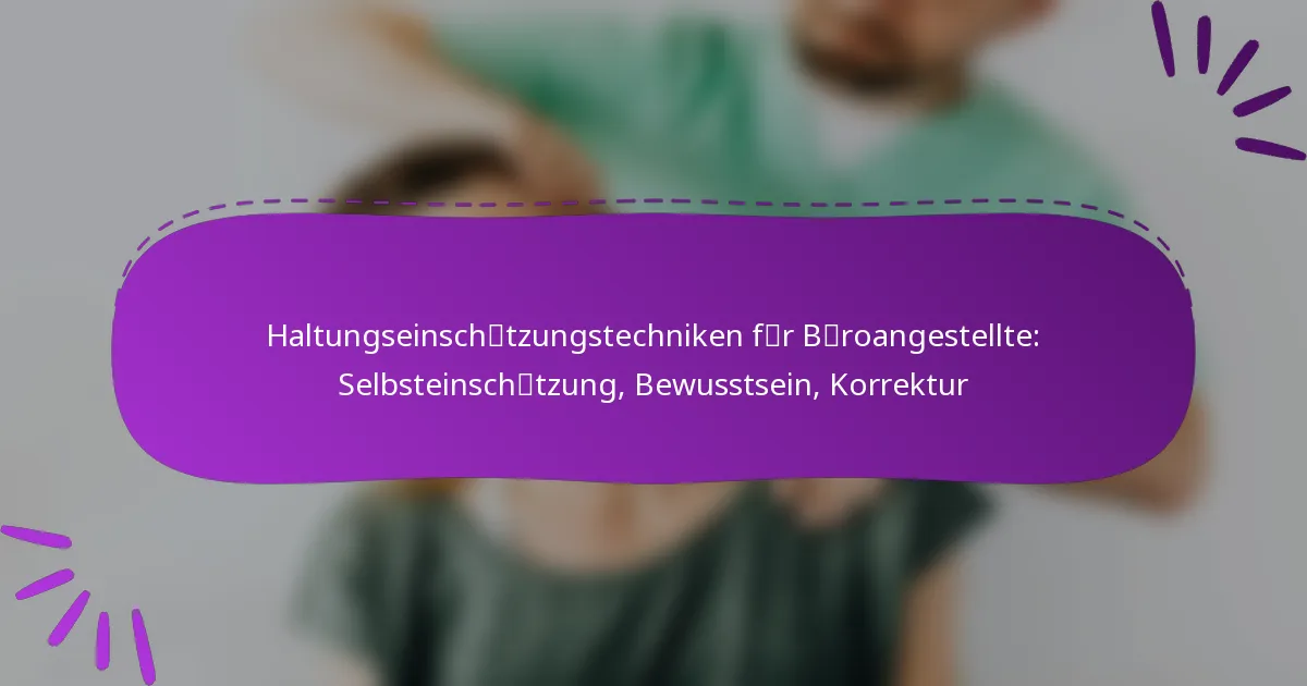 Haltungseinschätzungstechniken für Büroangestellte: Selbsteinschätzung, Bewusstsein, Korrektur