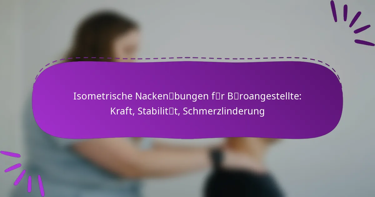 Isometrische Nackenübungen für Büroangestellte: Kraft, Stabilität, Schmerzlinderung